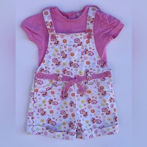 Y2K Strawberry Shortcake Shortall Set - Size 3T